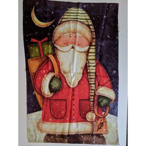 Christmas Holiday Flag Santa Claus Garden House Large Full Size 25 X 38 Jetmax